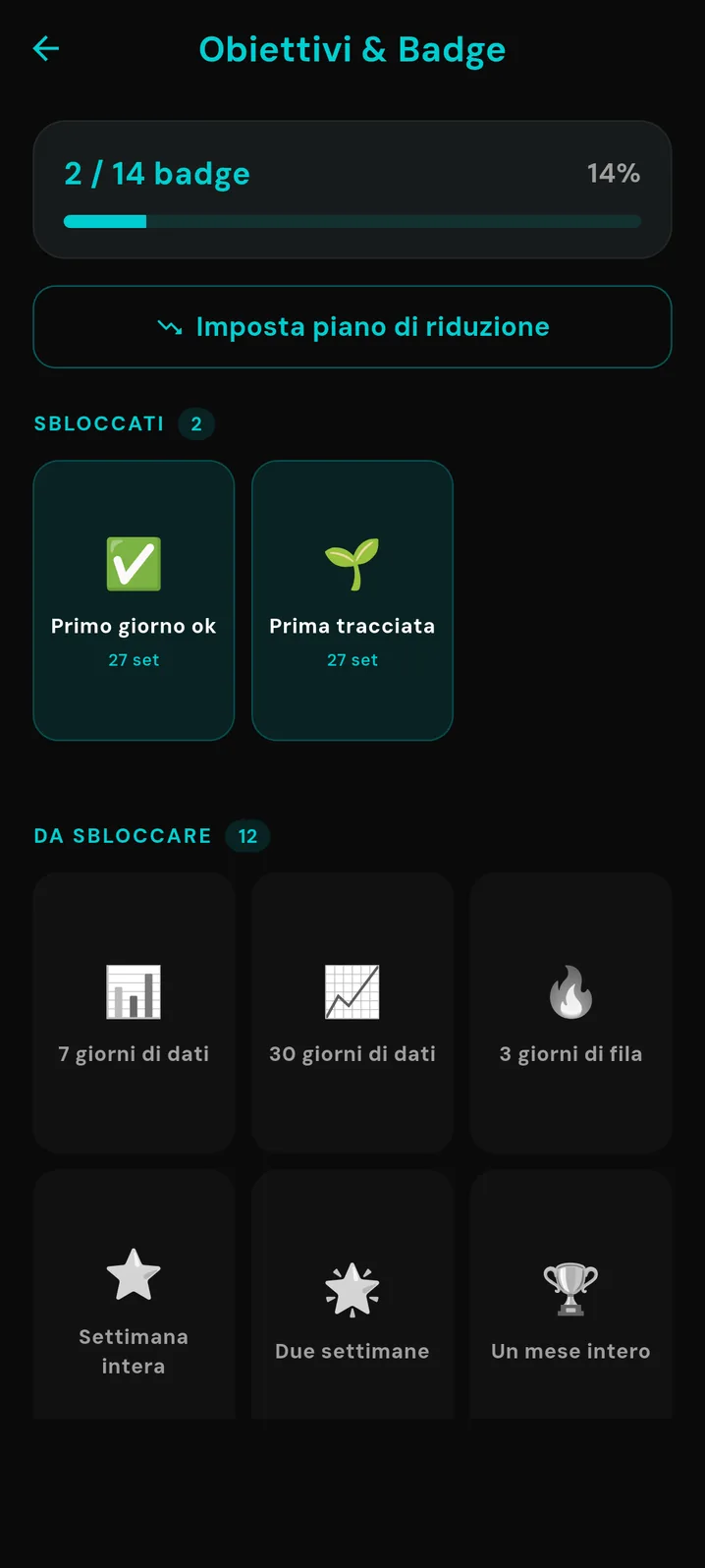 Obiettivi e badge